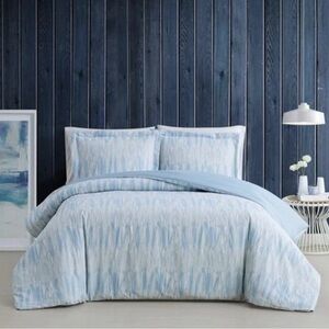 Brooklyn Loom Water Ripple Trevor  King Duvet Cover Set 3 Pc - 100 % Cotton🔥🔥